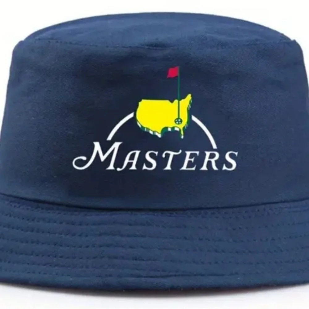 Reversible Masters Print Bucket Hat Sun Protective Cotton BL Fisherman Cap Blue - Picture 3 of 15